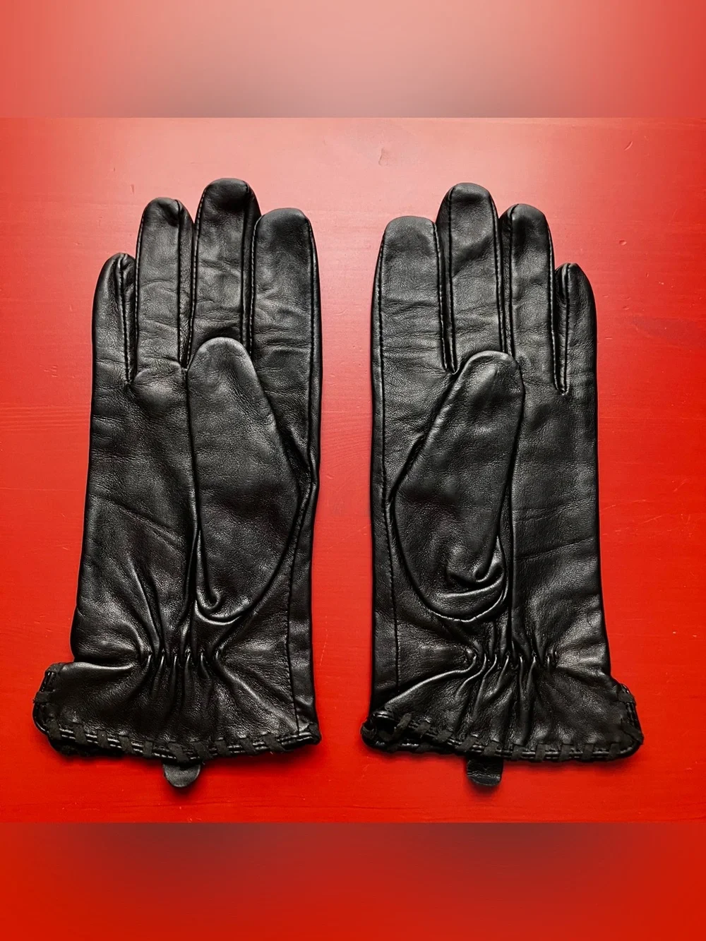 Ralph Lauren Black Leather Gloves